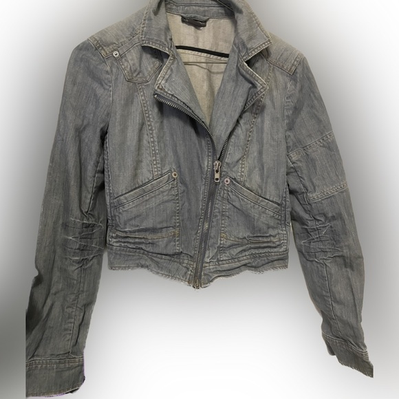 Armani Exchange Denim Moto Jacket - Picture 2 of 4